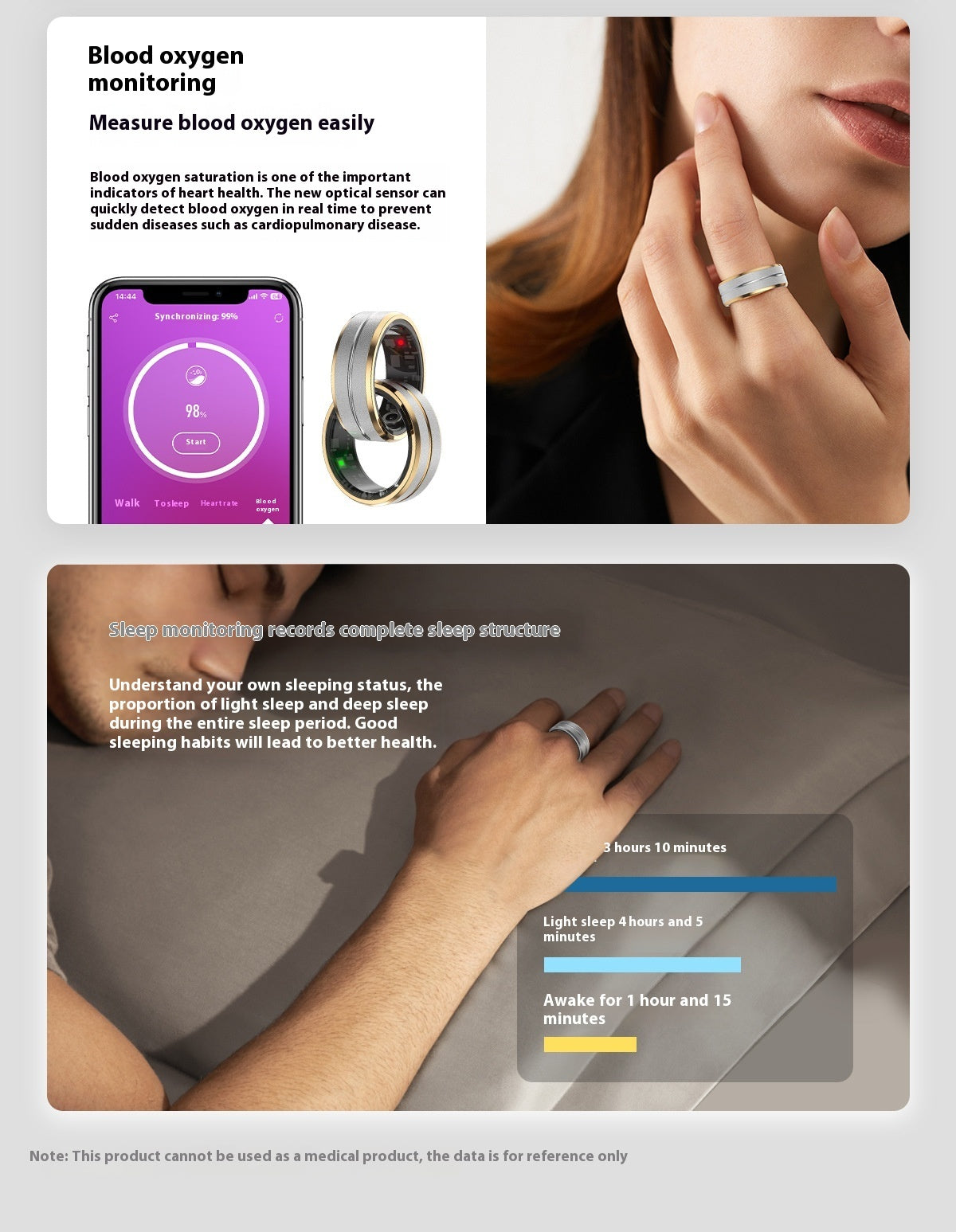 Waterproof Multi-Sport Smart Ring