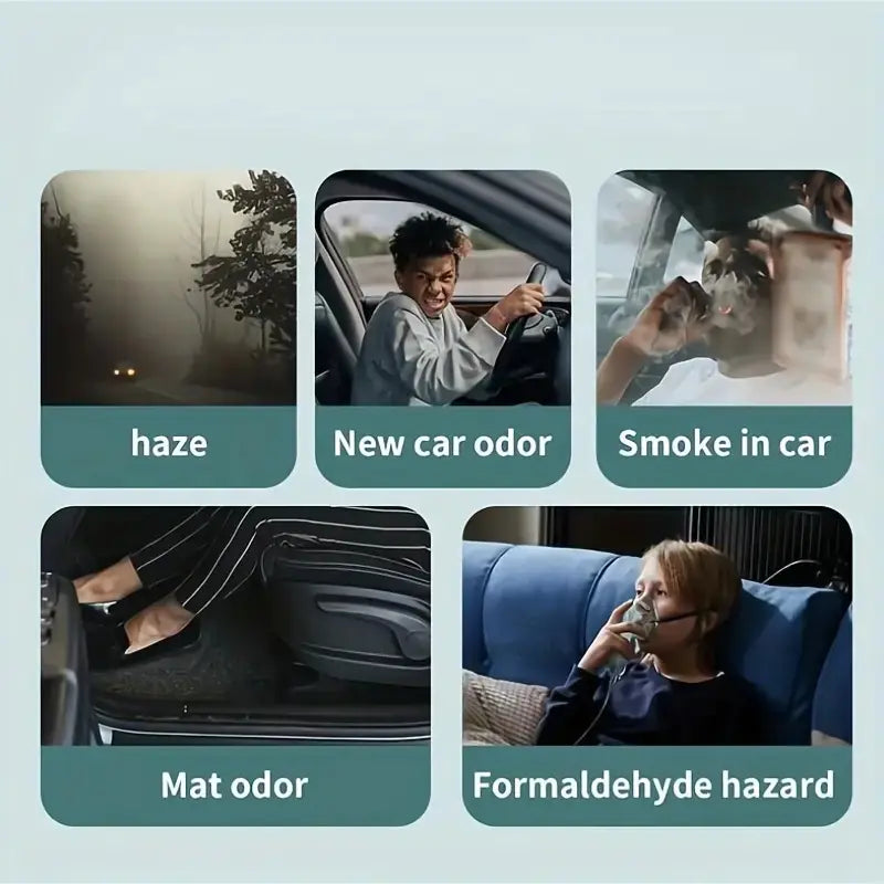 Vehicle-Mounted Air Purifier for Formaldehyde & Odor