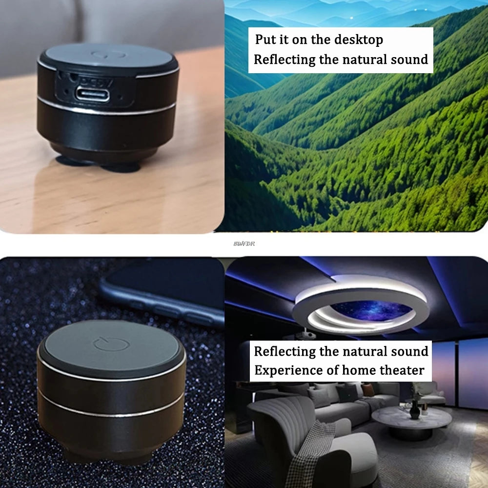 Wireless Bluetooth Speaker Digital Dual TWS Vibration Stereo Sound Audio Mini Bone Conduction Speaker With FM