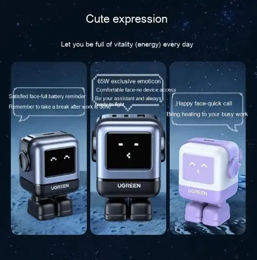 AI Companion Nexode 65W GaN USB-C Charger (3-Port)