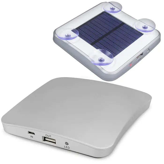 Solar-Powered Suction Cup Portable Charger (Power Bank)