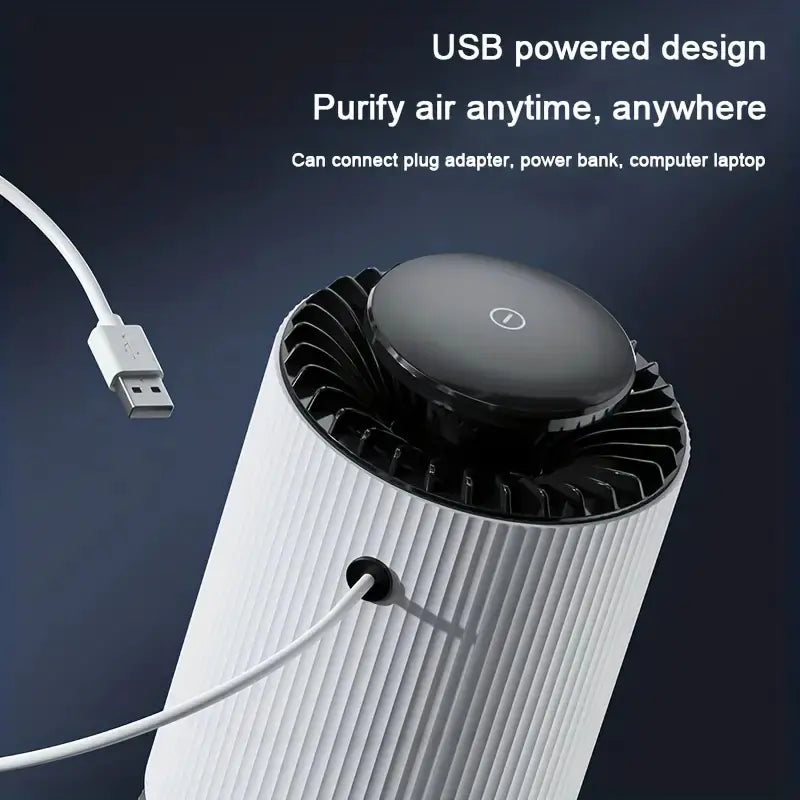 Two-in-One Mini Air Purifier with Lamp Function