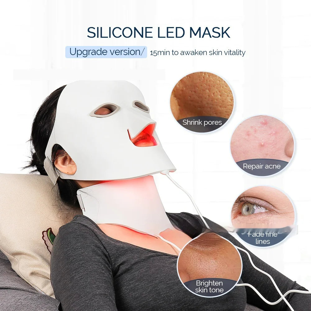 LED Silicone Face Mask – Skin Rejuvenation & Acne Treatment