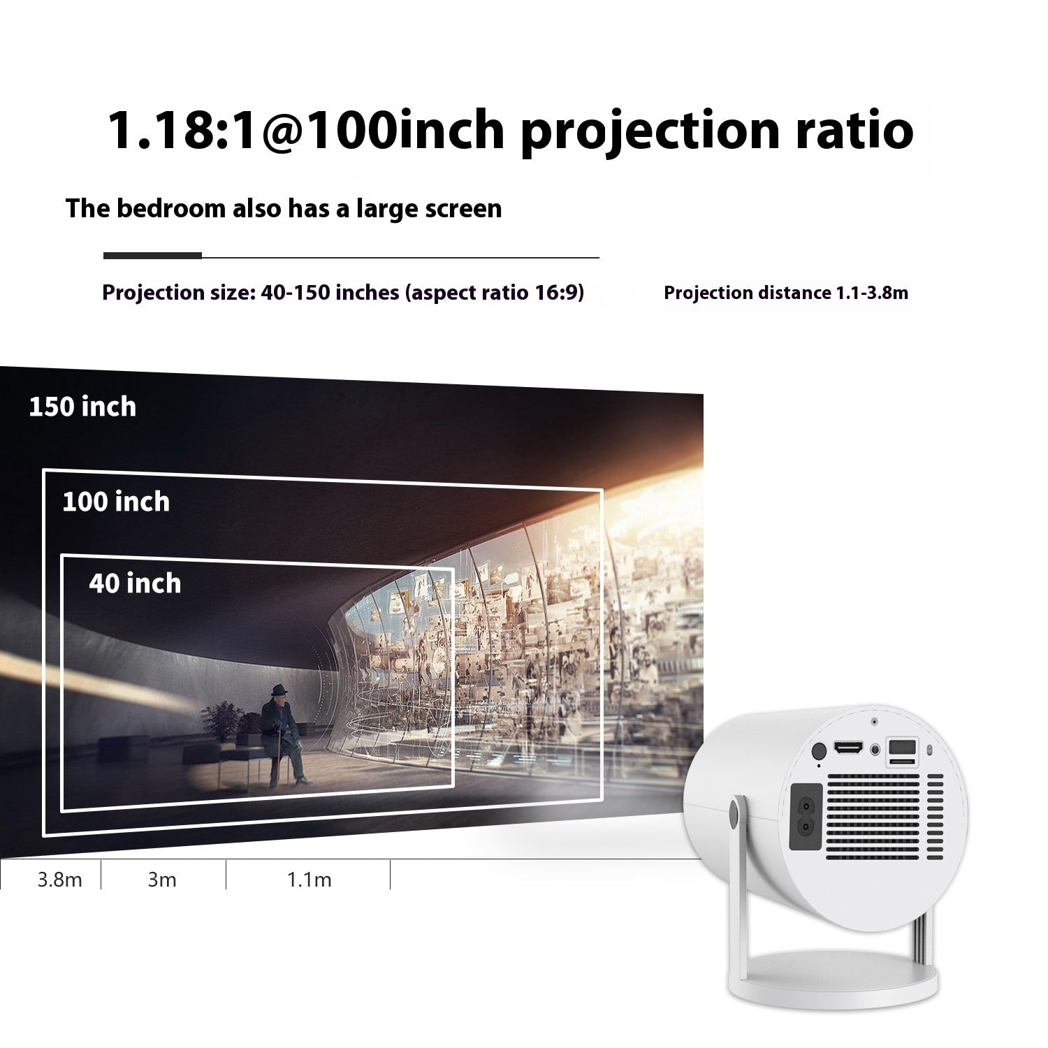 180° Smart Home Projector